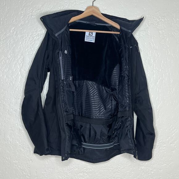 Salomon Fantasy Women’s Waterproof Insulated Ski Snowboard Jacket Black XL - Picture 4 of 11